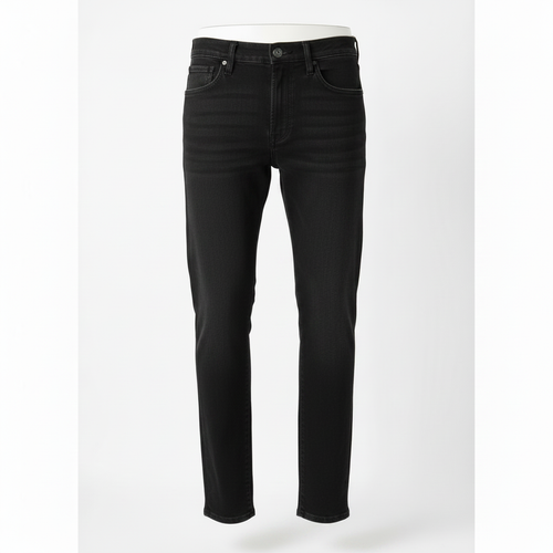 Slim Straight Denim Jeans - Black